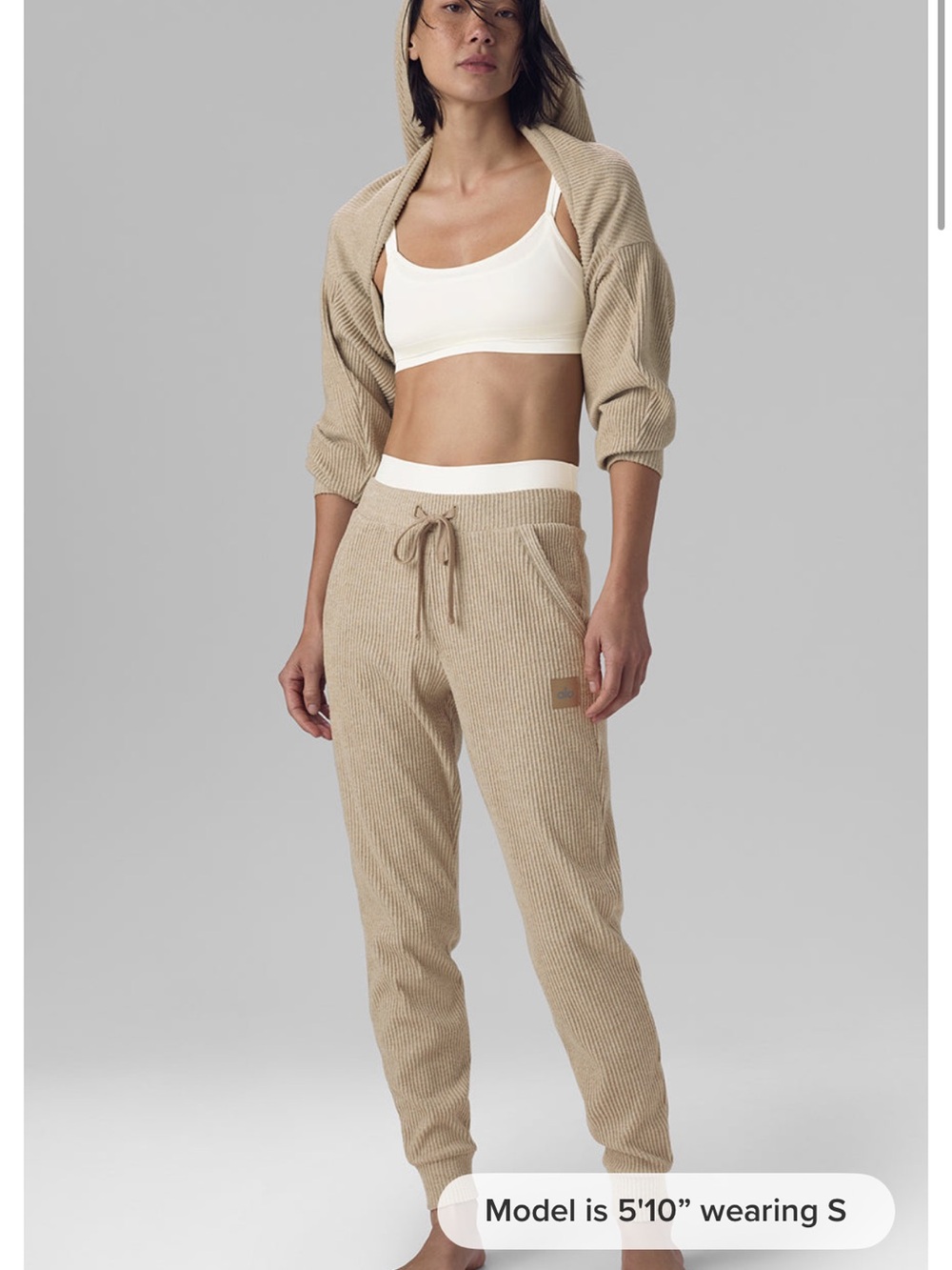ALO Yoga Muse sweatpant- gravel heather color